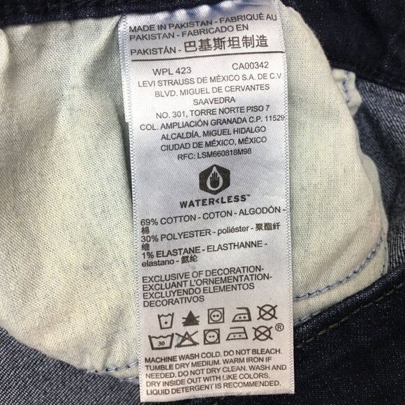 Levi's Signature Women's Jeans Mid Rise Skinny Dark Wash Stretch size 18M - Picture 8 of 10